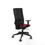 PIQUERAS Y CRESPO Chaise de bureau Horna, tissu grenat et maille noire