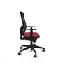 PIQUERAS Y CRESPO Chaise de bureau Horna, tissu grenat et maille noire