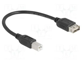 DELOCK Câble USB 2.0 USB A double face vers USB B, 0,2m