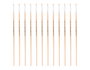 Innspiro Boîte de 12 pinceaux à poils naturels forme plate manche long n°02
