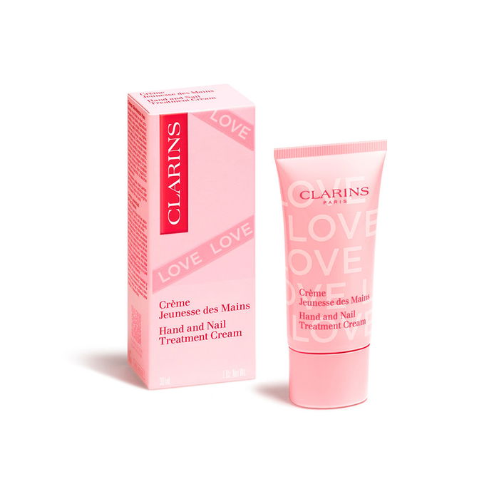 Clarins Crème Mains Jeunesse Love Collection 30 ml - Soin Anti-Âge Hydratant et Nourrissant pour Mains Douces et Fermes - Édition Limitée
