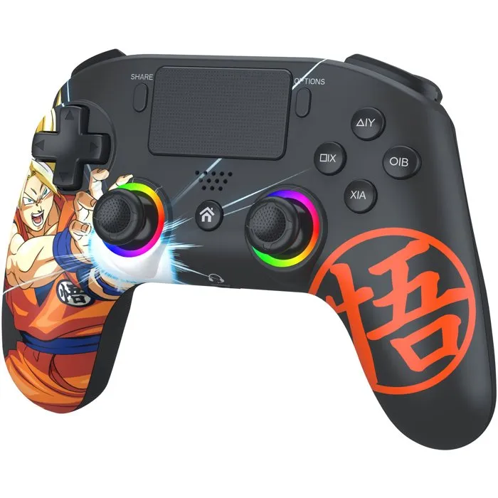 Subsonic Manette sans fil Dragon Ball Goku Super Saiyan pour PS4 et PC - Noir
