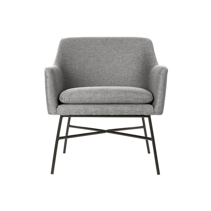 Fauteuil DKD Home Decor Noir Gris clair Métal 66 x 62 x 76,5 cm Fauteuil DKD Home Decor Noir Gris clair Métal 66 x 62 x 76,5 cm