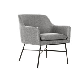 Fauteuil DKD Home Decor Noir Gris clair Métal 66 x 62 x 76,5 cm