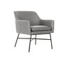 Fauteuil DKD Home Decor Noir Gris clair Métal 66 x 62 x 76,5 cm