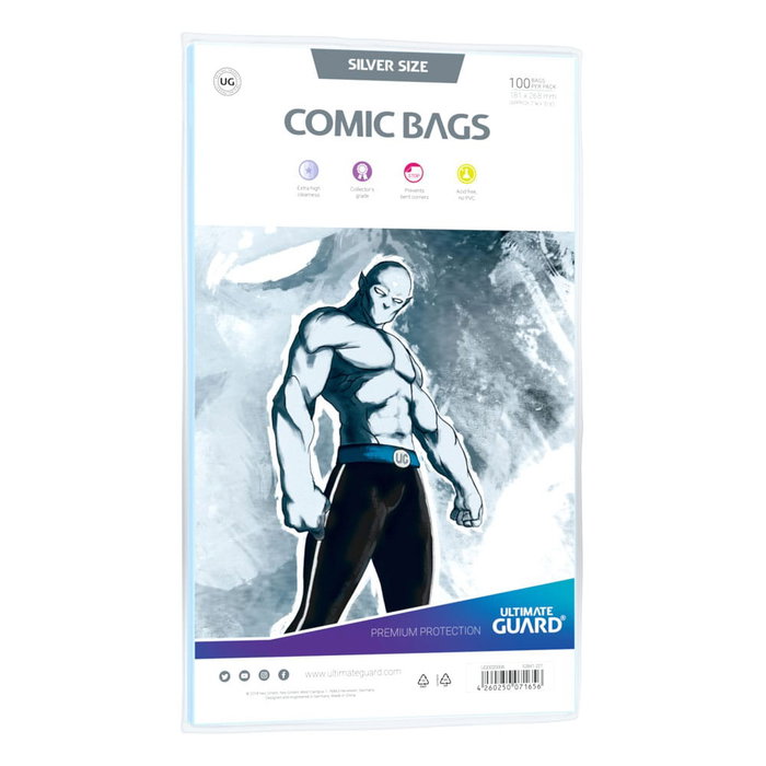 Ultimate Guard Comic Bags Standard (100) - Silver Size Ultimate Guard Comic Bags Standard (100) - Silver Size