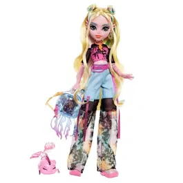 Monster High Poupée Lagoona Blue HXH75 avec Animal Piranha Neptuna et Accessoires Océaniques