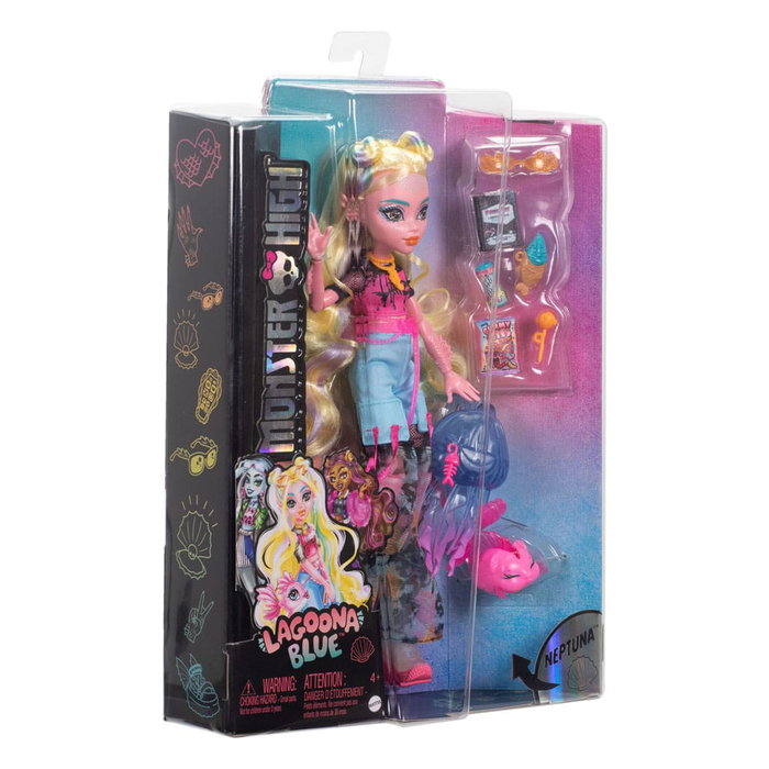 Monster High Poupée Lagoona Blue avec animal et accessoires