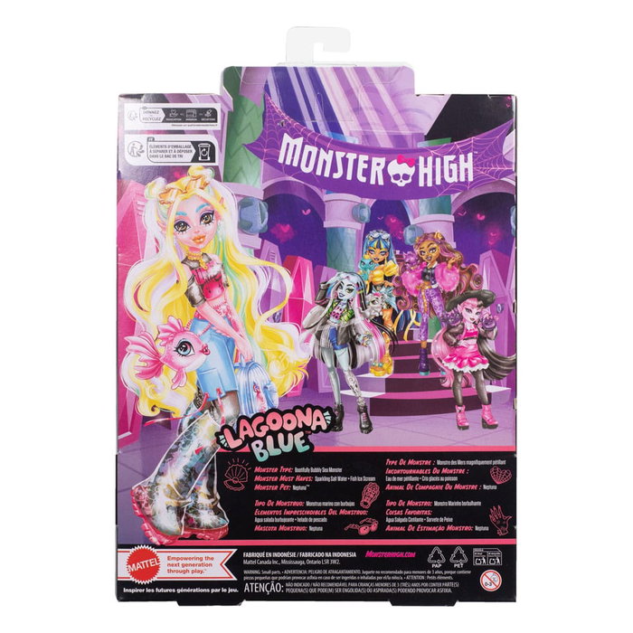 Monster High Poupée Lagoona Blue avec animal et accessoires
