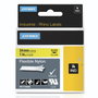 Dymo Ruban d'étiquetage Rhino Flexible Nylon Noir sur Jaune 24mm x 3,5m