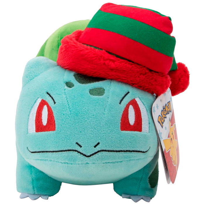 JAZWARES Peluche Pokémon Bulbasaur Thème Noël - 20 cm