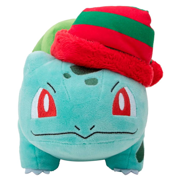 JAZWARES Peluche Pokémon Bulbasaur Thème Noël - 20 cm