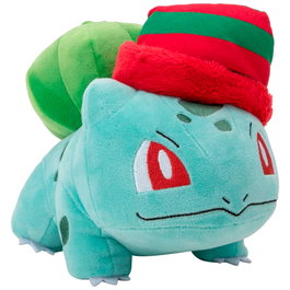JAZWARES Peluche Pokémon Bulbasaur Thème Noël - 20 cm