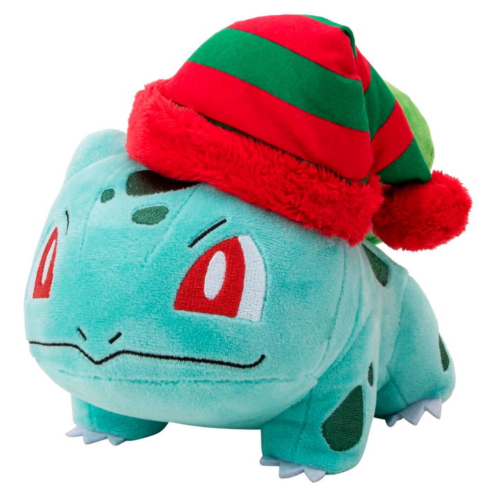 JAZWARES Peluche Pokémon Bulbasaur Thème Noël - 20 cm