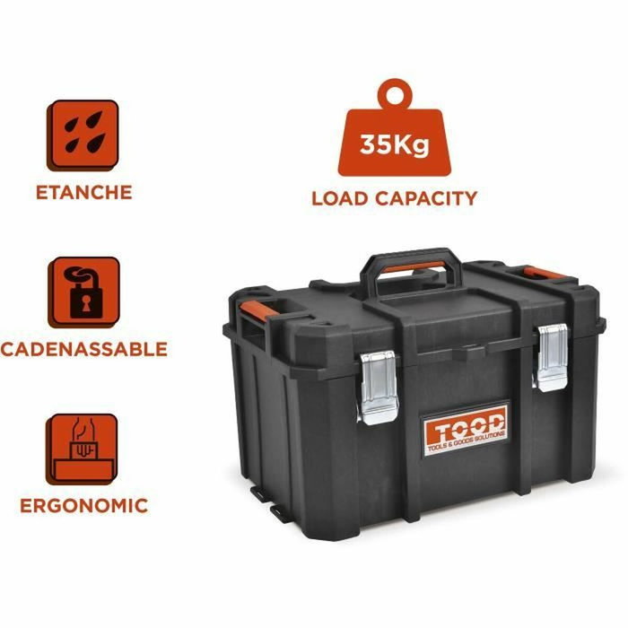 Tood Mallette à outils étanche avec séparateurs - noir/orange Tood Mallette à outils étanche avec séparateurs - noir/orange