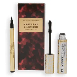 Revolution Pro Set Faux Effect Lash Mascara et Supreme Flick Gel Eyeliner Noir