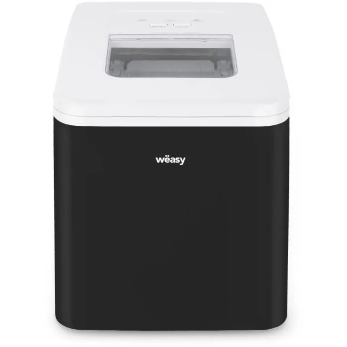 Weasy KW12 - Machine à glaçons avec production jusqu'à 12 kg/jour, réservoir 2.2 L, bac amovible, noir