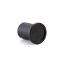 VIEFE Pomo Aluminio modèle Round Ø25, poignée de porte ou tiroir en aluminium à fixation unique, fini noir brossé