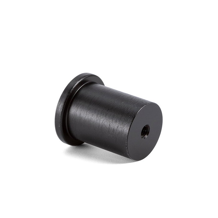 VIEFE Pomo Aluminio modèle Round Ø25, poignée de porte ou tiroir en aluminium à fixation unique, fini noir brossé