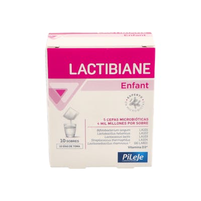 Pileje Lactibiane Enfant 10 sachets - Complément alimentaire probiotique vitamine D - 5 souches spécifiques pour enfants 6 mois-4 ans Pileje Lactibiane Enfant 10 sachets - Complément alimentaire probiotique vitamine D - 5 souches spécifiques pour enfants 6 mois-4 ans