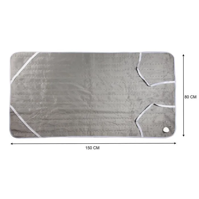Domo Chauffe-lit électrique 1 personne - 150x80 cm - Gris