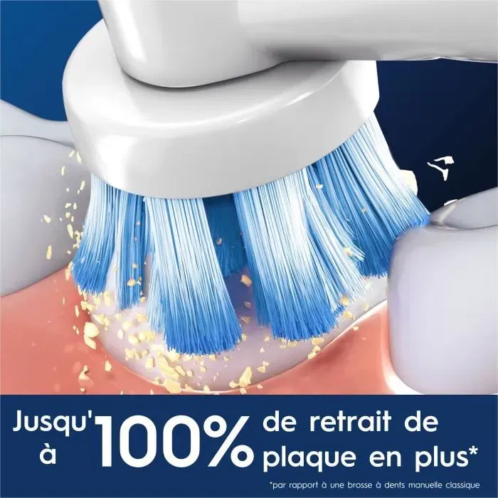 Oral-B Brossette Sensitive Clean - Pack de 6 - Pour Brosses à Dents Électriques - Filaments Ultra Doux pour Gencives Sensibles