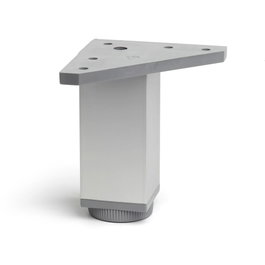 Rei 404 Pied carré en aluminium anodisé mat avec nivelleur 40 x 40 x 100 mm
