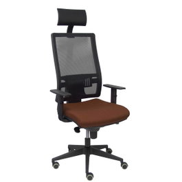 Piqueras y Crespo Chaise de Bureau Horna Brun foncé et Noir