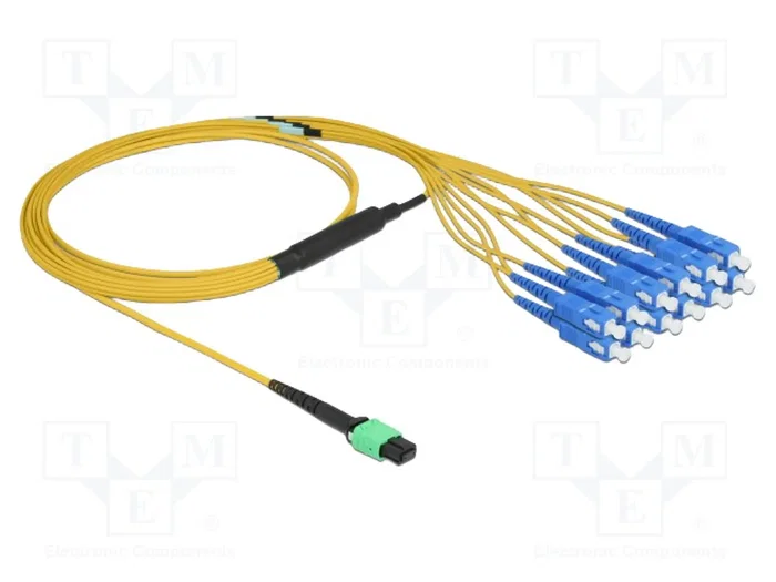 DELOCK Cordon de raccordement en fibre optique MPO/UPC vers SC/UPC, 2m DELOCK Cordon de raccordement en fibre optique MPO/UPC vers SC/UPC, 2m