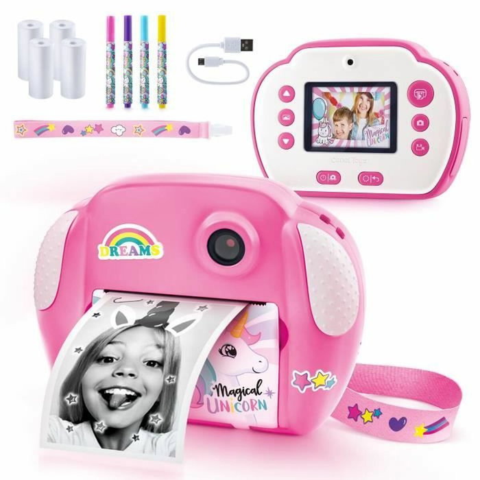 Canal Toys Photo Creator Appareil Photo Instantané Thème Licorne Blanc et Rose