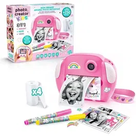 Canal Toys CLK 013 Appareil Photo Instantané Junior à Impression Thème Licorne pour Enfants - Blanc et Rose, À Partir de 4 Ans