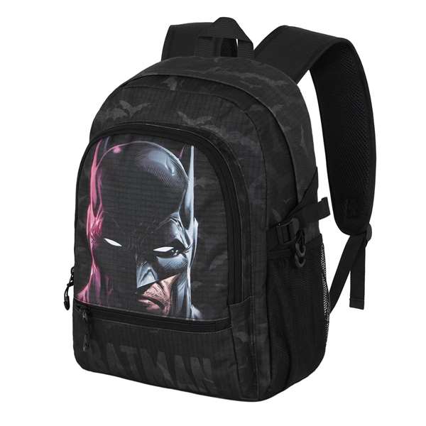 Karactermania Mochila Batman Fight Fan 2.2 Face - Sac à dos urbain léger pour enfant - Design Batman - 44x31x18 cm