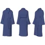 Le Temps D'Un Bain Peignoir Unisexe Bleu Taille S