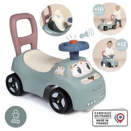 Smoby Porteur Auto Little avec coffre de rangement sous la selle, klaxon et siège - Véhicule à pousser pour enfant dès 10 mois - Fabrication française