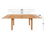 Table extensible Aktive Bois d'acacia 200 x 74 x 100 cm