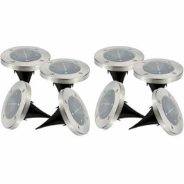 Lumisky Lot de 8 spots solaires ronds DECKY blanc froid Ø12 cm