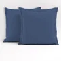 Lovely Home Lot de 2 taies d'oreiller carrées Bleu 63 x 63 cm