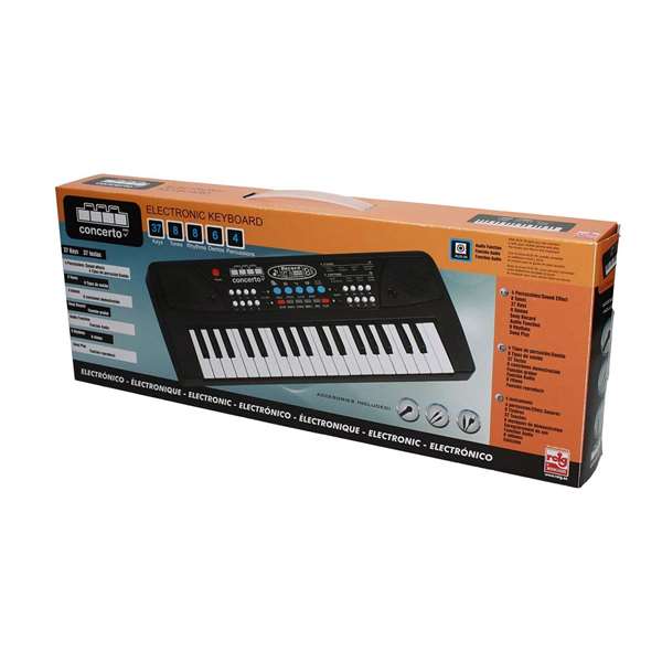 Reig - Orgue électronique enfant 37 touches avec micro, port USB et câble audio - Jouet musical avec lumières (43x16x5.4 cm)