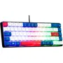 The G-Lab KEYZ HYDROGEN - Clavier Gamer Compact 60% avec Rétroéclairage - Technologie Membrane Silencieuse - Touches Bleu, Blanc, Rouge - USB