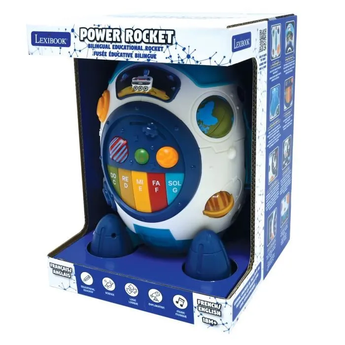 Lexibook Ma fusée avec projecteur d'étoiles - Jouet éducatif astronomie avec effets lumineux, quiz et musiques pour enfants à partir de 3 ans Lexibook Ma fusée avec projecteur d'étoiles - Jouet éducatif astronomie avec effets lumineux, quiz et musiques pour enfants à partir de 3 ans