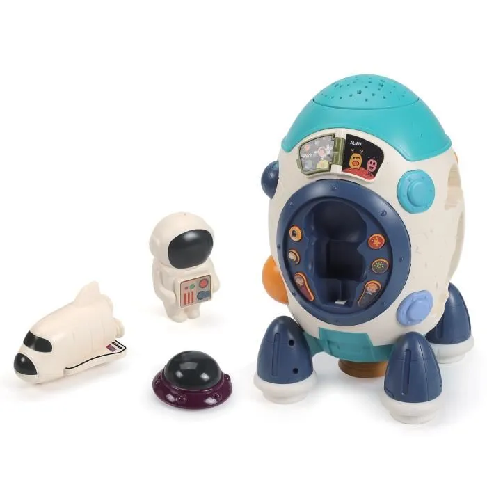 Lexibook Ma fusée avec projecteur d'étoiles - Jouet éducatif astronomie avec effets lumineux, quiz et musiques pour enfants à partir de 3 ans Lexibook Ma fusée avec projecteur d'étoiles - Jouet éducatif astronomie avec effets lumineux, quiz et musiques pour enfants à partir de 3 ans