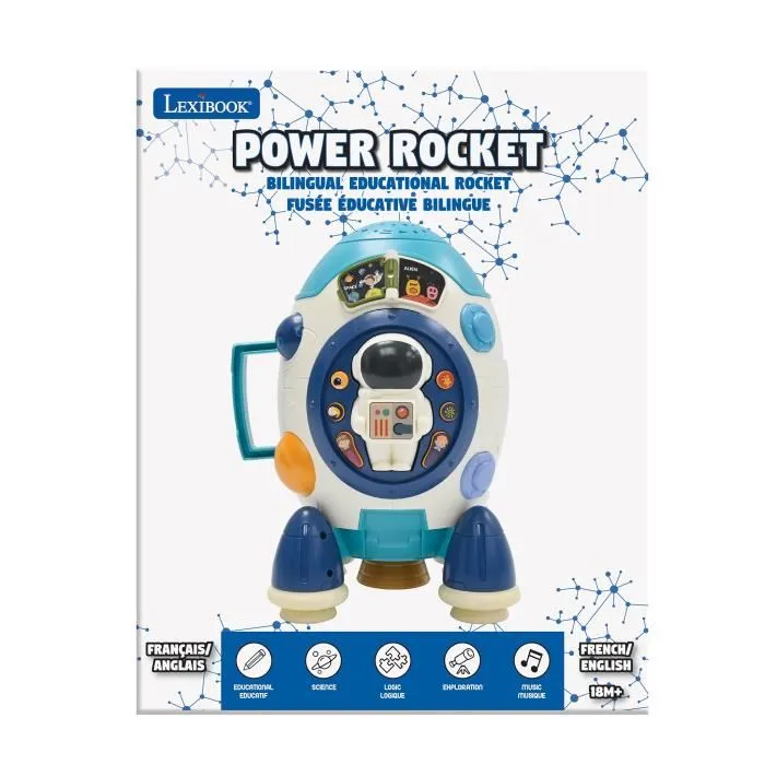 Lexibook Ma fusée avec projecteur d'étoiles - Jouet éducatif astronomie avec effets lumineux, quiz et musiques pour enfants à partir de 3 ans Lexibook Ma fusée avec projecteur d'étoiles - Jouet éducatif astronomie avec effets lumineux, quiz et musiques pour enfants à partir de 3 ans