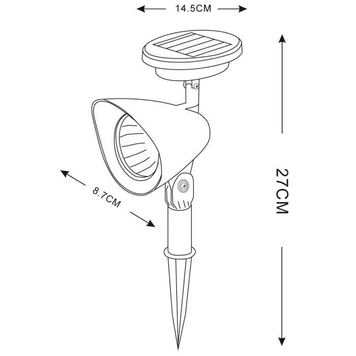 Lampe solaire Galix Noir Plastique Ø 19,5 cm