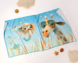 KioKids Serviette de Plage pour Enfant Bleu