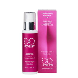 Naturalium Huile de Massage Aphrodisiaque 100 ml à 95% d'Huiles Végétales - Pour Soins de la Peau et Massage Sensuel - Arôme Fruits Rouges, Comestible, Sans Tache