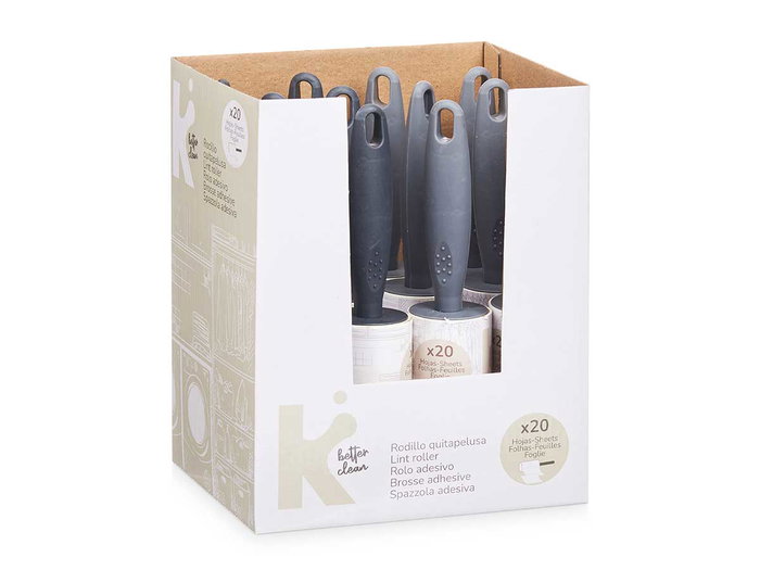 Arte Regal Set Quitapelusa Rodillo 20 Feuilles 4x21x4 cm Gris Plastique et Carton (Set de 48)