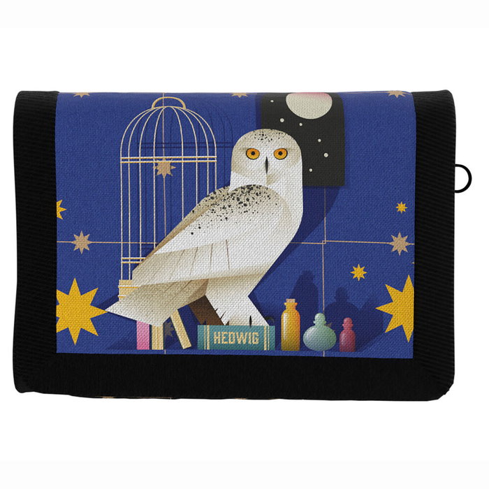 CYP BRANDS Portefeuille avec porte-clés en caoutchouc Harry Potter - Plusieurs compartiments pour pièces, billets et documents, poche à fermeture éclair
