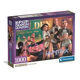 Clementoni - Puzzle 1000 pièces K-Pop Demon Hunters - 70 x 50 cm avec poster - Boîte compacte