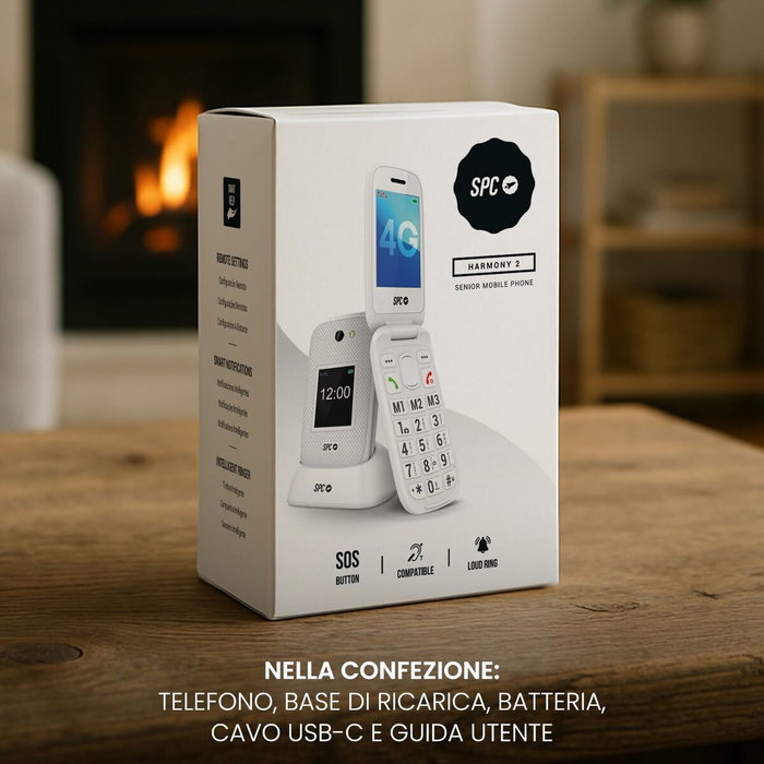 Téléphone portable pour personnes âgées SPC 2337B Blanc 128 GB 128 MB 2,8"