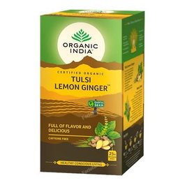 ORGANIC INDIA Tulsi Lemon Ginger Infusion Ayurvedica 25 bols
